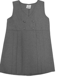 4 Button Grey Pinafore Dress