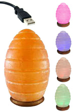 Himalayan Beehive Salt Lamp USB LED Colour Changing Crystal Healing Ionizing Mother's Day Gift