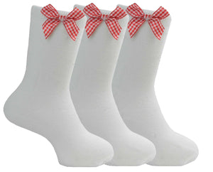 3 Pair Gingham Ankle Socks