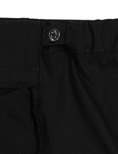 Girls Black Trousers Stretch Spandex Slim Fit