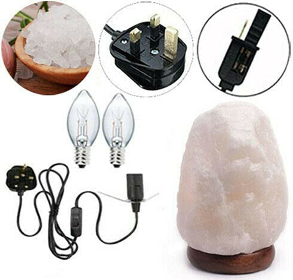 Himalayan Salt Lamp Crystal White Rock Lamp Natural Healing 100% Genuine Mother's Day Gift