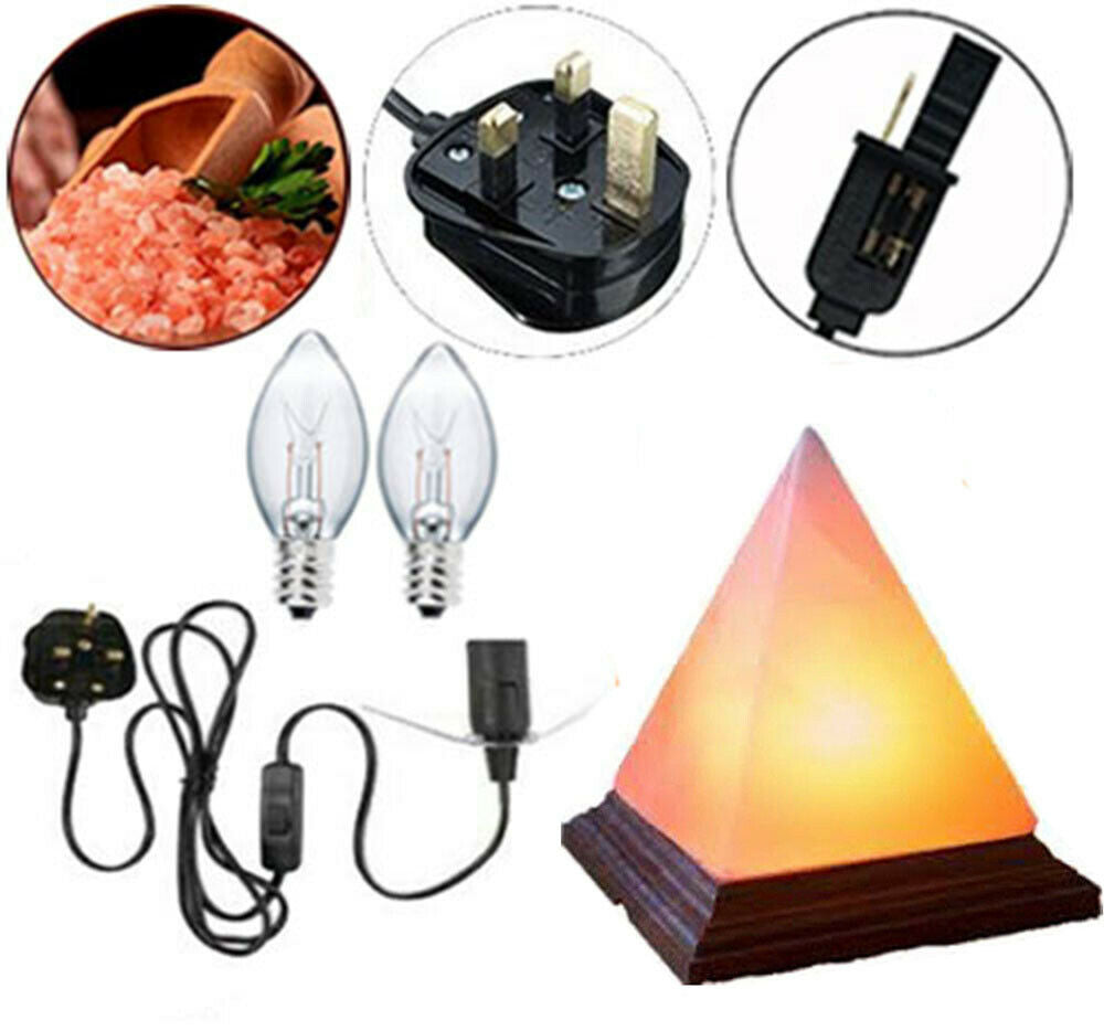 Himalayan Salt Pyramid Triangle Shape Crystal Rock Salt Lamp Mother's Day Gift