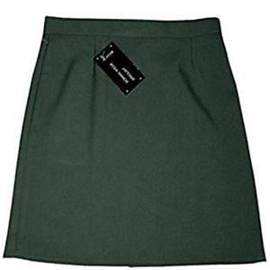 Green A-Line Straight Pencil Skirt School Uniform Adjustable waist