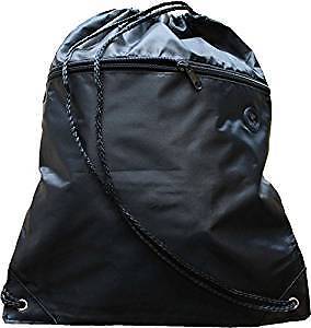 Drawstring PE Bag with Zip Pocket and Inner Pocket