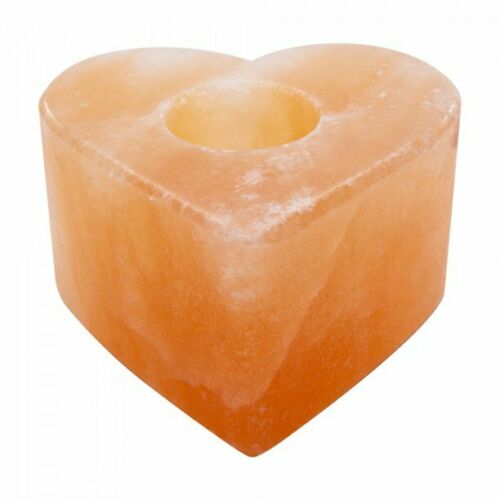 Himalayan Heart Shape Pink Rock Crystal Tea Light Candle Holder Mother Day Gift