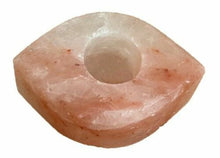Himalayan Eye Shape Pink Rock Crystal Tea Light Candle Holder Mother Day Gift