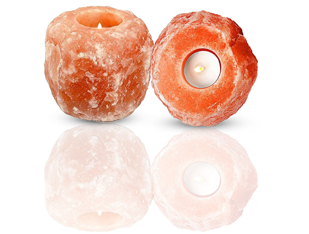 Natural Himalayan Single Salt Tea-Light Crystal Candle Holder Mother's Day Gift