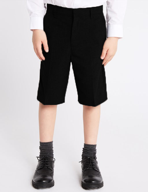 School Trouser Shorts Black & Grey