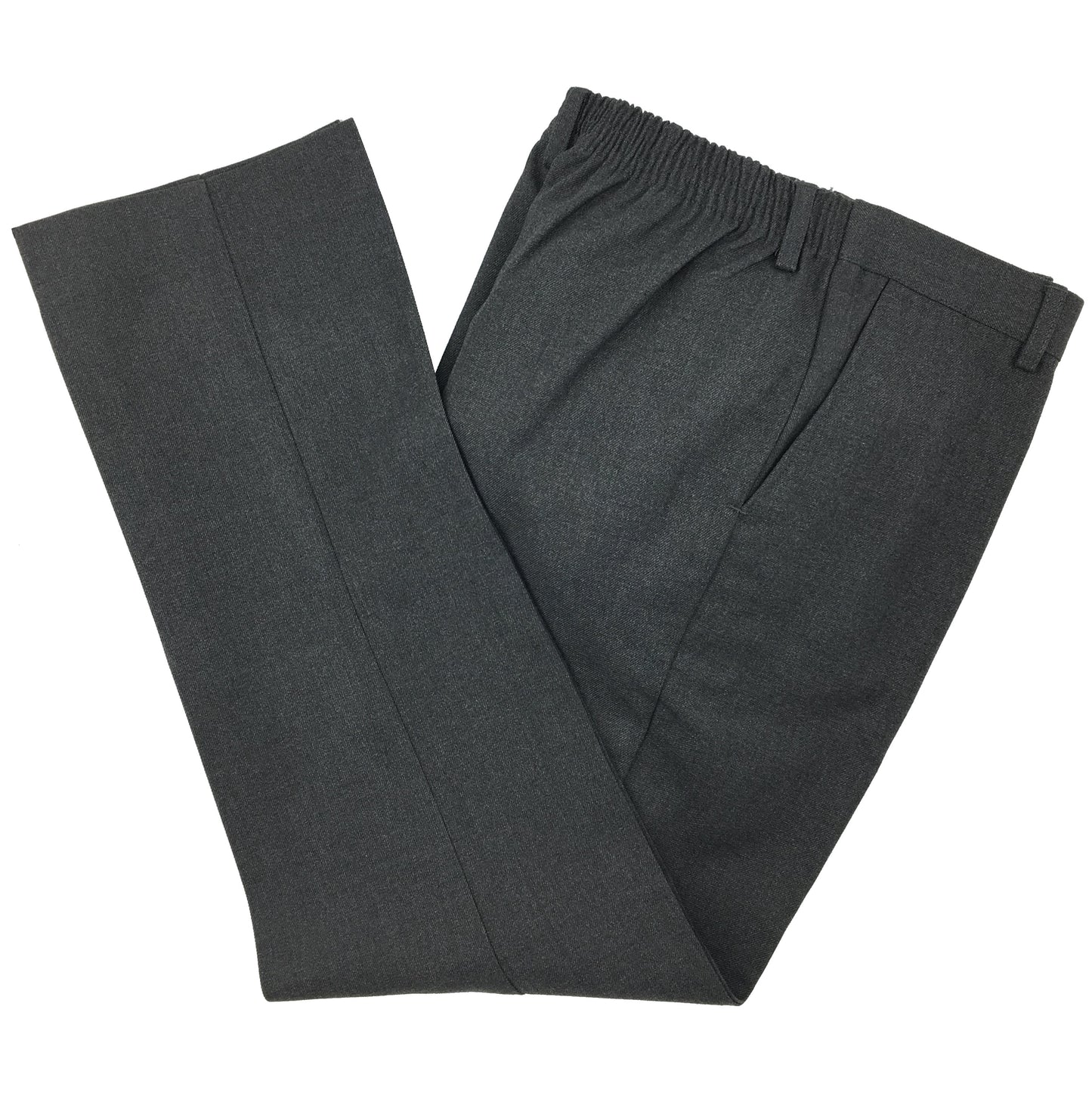 Boys Grey Sturdy Fit Trouser Half Elasticated