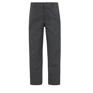 Boys Mens Grey Slim Fit Trouser 2 Back Pockets 2 Front Pockets