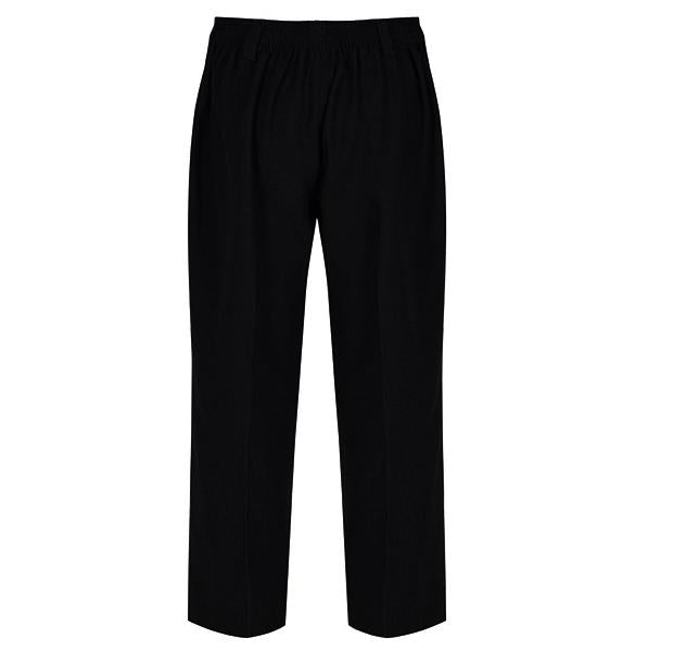 Boys Black Sturdy Fit Trouser Half Elasticated