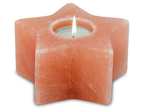 Himalayan Star Shape Pink Rock Crystal Tea Light Candle Holder Mother's Day Gift