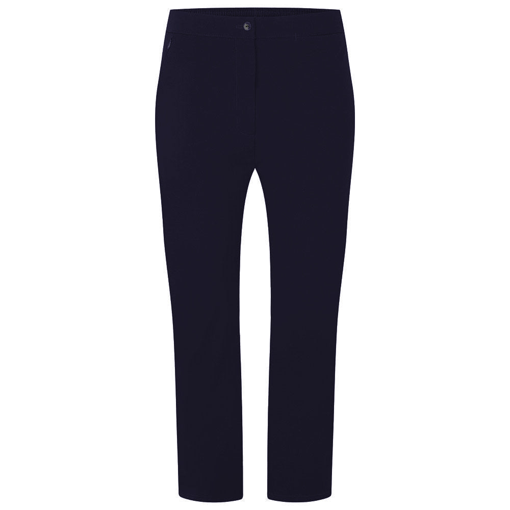 Girls Navy Sturdy Fit Trouser Half Elasticated