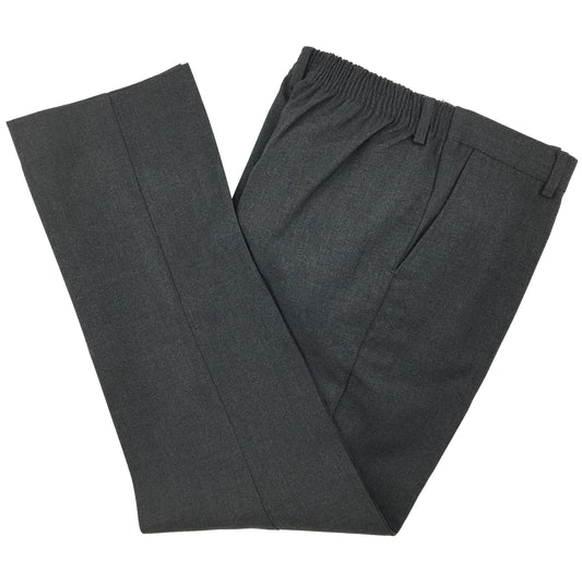 Boys Grey Sturdy Fit Half Elasticated Trouser
