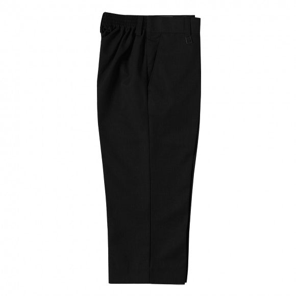 Boys Sturdy Fit Trouser Half Elasticated Black & Grey